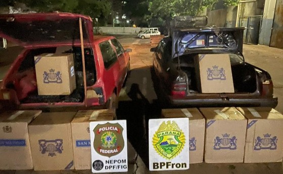 BPFRON e PF interceptam contrabando e apreendem 3 mil pacotes de cigarros em Itaipulândia