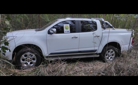 Caminhonete roubada em São Miguel do Iguaçu é recuperada pela Patrulha Rural em Medianeira
