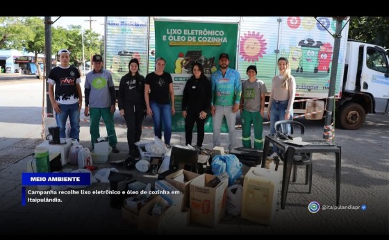 Campanha recolhe lixo eletrônico e óleo de cozinha em Itaipulândia