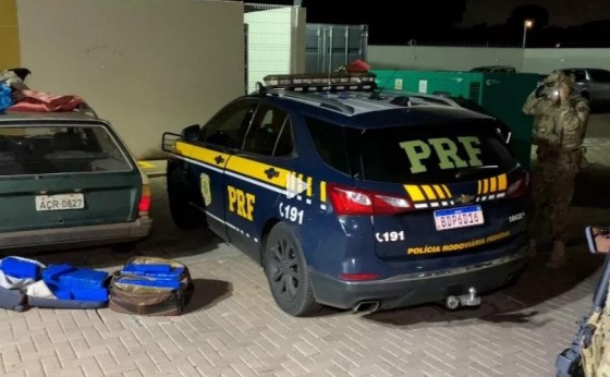 Casal residente em Missal é preso com quase 70kg de droga pela PRF na BR 277