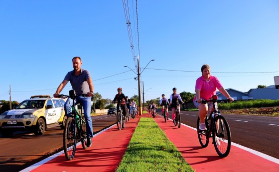 Ciclovia da Avenida Itaipu é inaugurada pela Administração Municipal