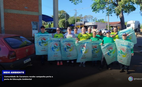 Comunidade do Caramuru recebe campanha porta a porta de Educação Ambiental