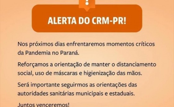 Covid-19: Conselho Regional de Medicina alerta para momento crítico no Paraná