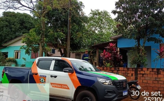Defesa Civil de Itaipulândia atua para atender famílias atingidas pelo temporal e granizo