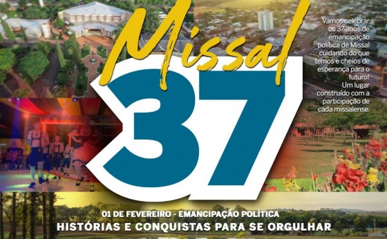 Dia 1º de fevereiro de 2020 Missal completa 37 anos de Emancipação