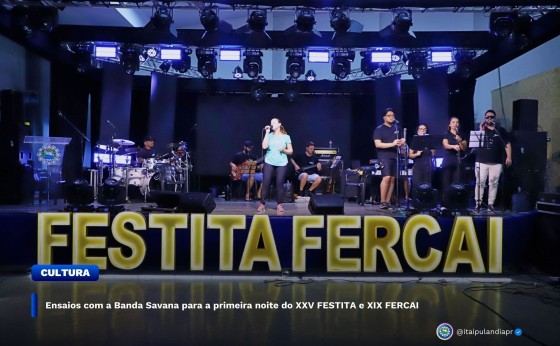 Ensaios com a Banda Savana para a primeira noite do XXV FESTITA e XIX FERCAI
