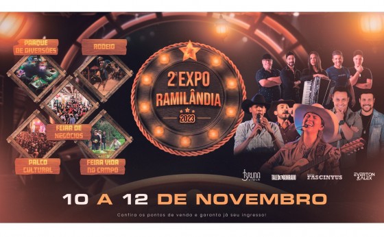 Expo Ramilândia de 10 a 12 de novembro