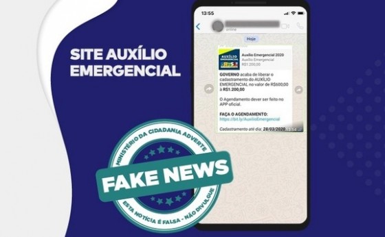 Fake News: é falso site de cadastro para auxílio emergencial federal