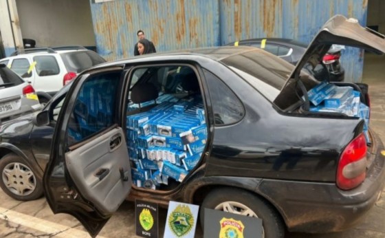 Forças de segurança apreendem veículo carregado com cigarros contrabandeados em Missal