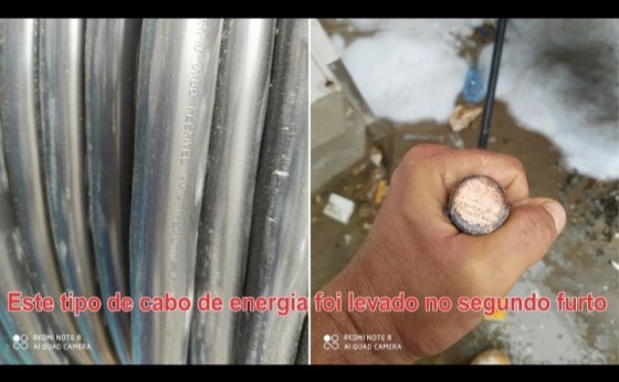 Friella é alvo de roubo de cabos de energia; vídeo mostra ladrões em ação