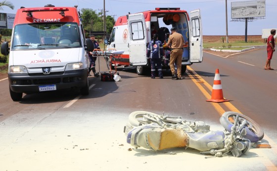 Grave acidente na PR-497 no trevo de acesso à Itaipulândia