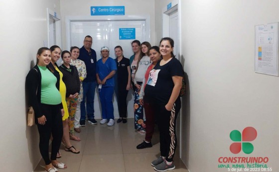 Grupo de Gestantes realiza Passeio de Conhecimento no Hospital Nossa Senhora de Fátima