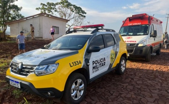 Homem é morto em distrito de Santa Helena; SAMU e Polícia Militar atendem ocorrência