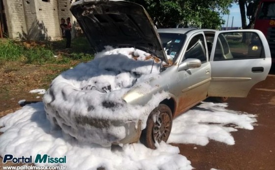 Incêndio em veículo é registrado em São Miguel do Iguaçu