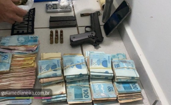 Itaipulândia: Polícia Militar apreende drogas, dinheiro e arma em abordagem em bar