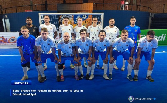 Itaipulândia: Série Bronze tem rodada de estreia com 16 gols no Ginásio Municipal.