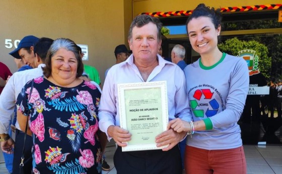 João Segatto é o primeiro catador de materiais recicláveis de Missal a conquistar a aposentadoria