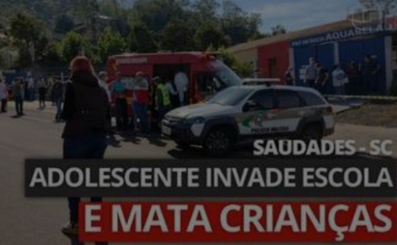 Jovem invade escola e mata três crianças e dois adultos no Oeste de SC