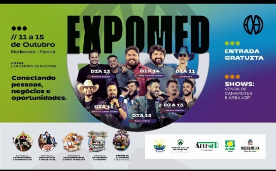 Lançamento Shows Expomed 2023 - de 11 a 15 de outubro