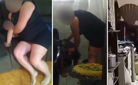 Mãe é presa após ser filmada espancando e enforcando os filhos no Paraná