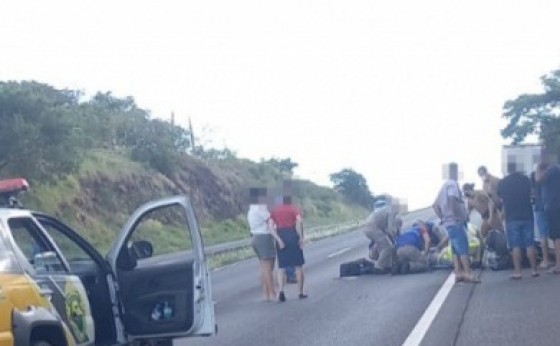 Medianeira: Grave acidente envolvendo moto e caminhão é registrado na BR 277