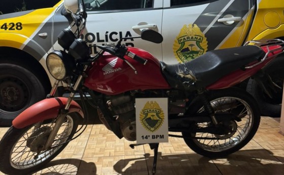 Menor é flagrado conduzindo motocicleta irregular em Missal