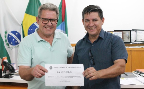 Missal: Poder Legislativo devolve mais de R$ 1,5 milhão ao Executivo Municipal