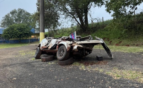 Morador de Missal morre após capotamento de caminhonete na BR-277 em Medianeira