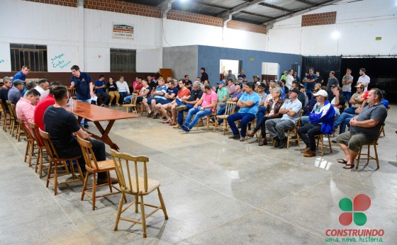 Moradores de Linha Jacutinga participam de reunião sobre perfilamento asfáltico