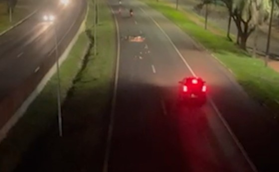Motociclista fica ferido durante racha na BR 277 em Foz do Iguaçu