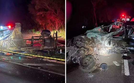 Motorista de caminhonete morre no PR após ser atingido por carro que invadiu pista contrária