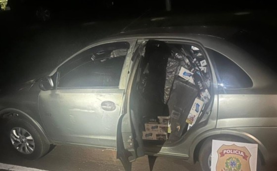 Motorista é preso pela Polícia Federal com 25 caixas de cigarros contrabandeados em Itaipulândia