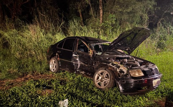 Mulher fica ferida em acidente envolvendo dois veículos na estrada da Praia em Itaipulândia