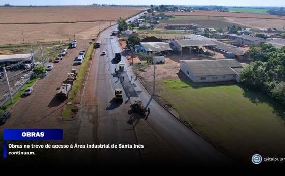 Obras no trevo de acesso à Área Industrial de Santa Inês continuam