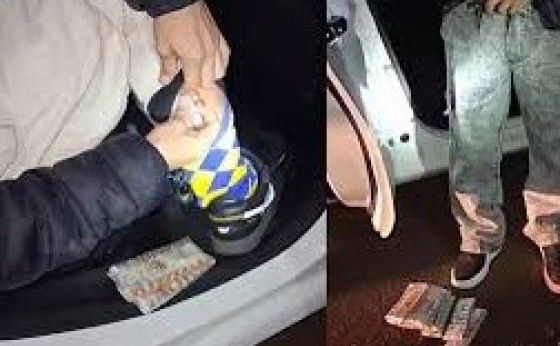 Pai, filhos e sobrinho são presos com emagrecedores escondidos em meias e cuecas na BR-277