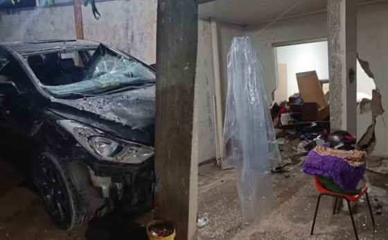 Paraná: Homem joga carro contra a própria casa após esposa não querer ter relações sexuais com ele