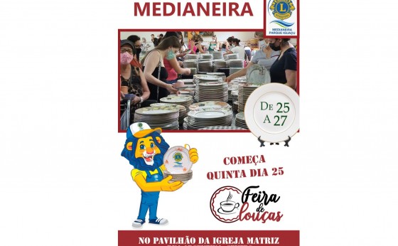 Pela primeira vez em Medianeira, Feira de Louças Beneficente acontece de quinta a sábado