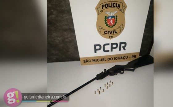Polícia Civil apreende arma de fogo no interior de Itaipulândia