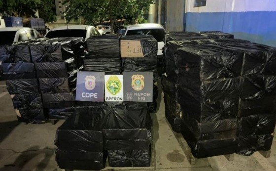 Policia Federal e forças estaduais fecham porto clandestino com cigarros contrabandeados em Missal