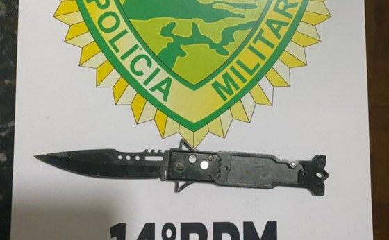 Polícia Militar de Itaipulândia apreende adolescente que portava canivete em colégio