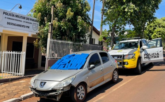 Policia Militar de Missal apreende veículo carregado com maconha