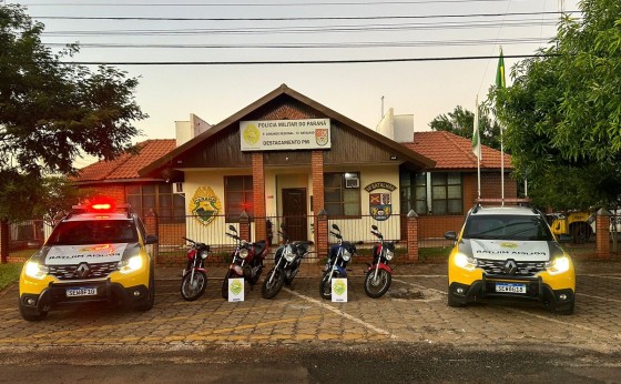 Polícia Militar de Missal e Itaipulândia apreende 05 motocicletas na Operação “No Grau/Base Náutica”