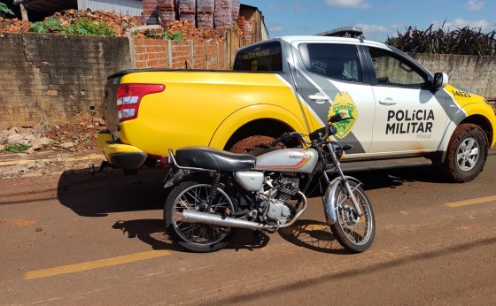 Polícia Militar de Missal recupera motocicleta furtada