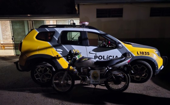 Polícia Militar recupera motocicleta roubada no centro de Missal