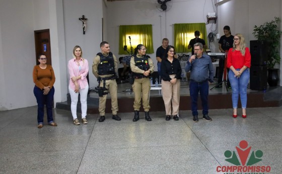 Policiais integrantes a Patrulha Maria da Penha realizam palestra para Idosos em Missal