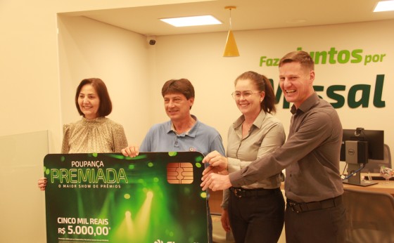Poupança Premiada Sicredi: morador de Missal é contemplado com prêmio de R$ 5 mil