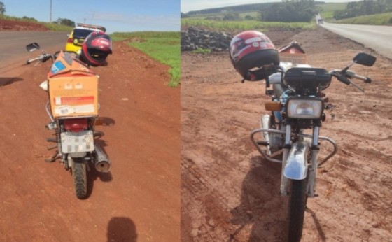 PRE atende acidente entre motocicleta e caminhão na PR 495