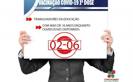 Profissionais da Educação de Missal terão campanha de vacinação da 1ª dose contra Covid-19 amanhã