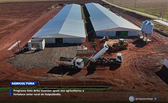 Programa Solo Brita mantém apoio aos agricultores e fortalece setor rural de Itaipulândia.