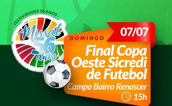 Rede Costa Oeste de Comunicação transmite final da Copa Oeste Sicredi de Futebol no próximo domingo